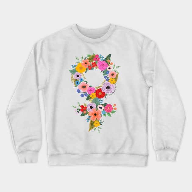 Floral Feminist Crewneck Sweatshirt by ThePeachFuzz